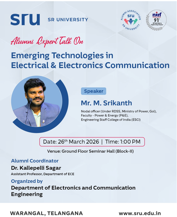 Alumni Expert Talk on “Emerging Technologies in Electrical and Electronics Communication”